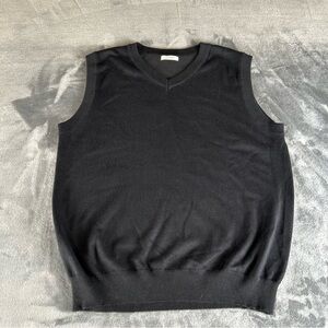 Coofandy Sweater Vest Men’s Large Black Preppy Gothic‎ Academia Classic Viscose